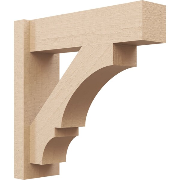Ekena Millwork 6-in W x 20-in D x 20-in H Balboa Block Rough Cedar Woodgrain TimberThane Outlooker, Primed Tan OUTUR060X20X20BOA44RCPR - main